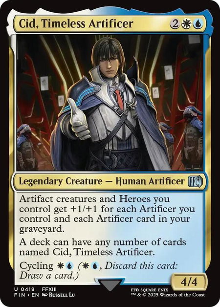 Cid, Timeless Artificer (0418) - FINAL FANTASY Magic: The Gathering trading card