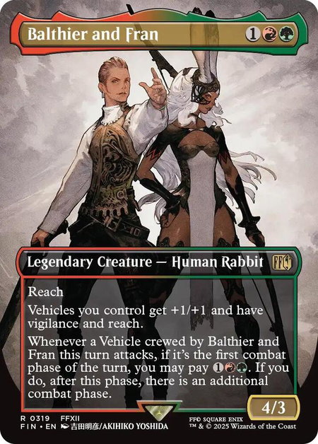 Balthier and Fran (0319) (Borderless) - FINAL FANTASY Magic: The Gathering trading card