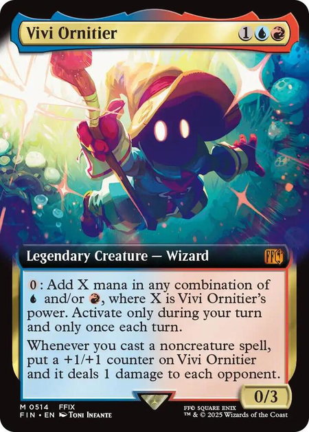 Vivi Ornitier (Extended Art) - FINAL FANTASY Magic: The Gathering trading card