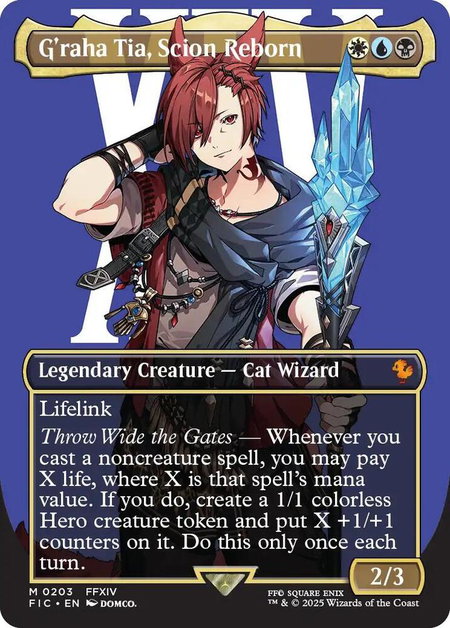 G'raha Tia, Scion Reborn (Borderless) - Commander: FINAL FANTASY Magic: The Gathering trading card