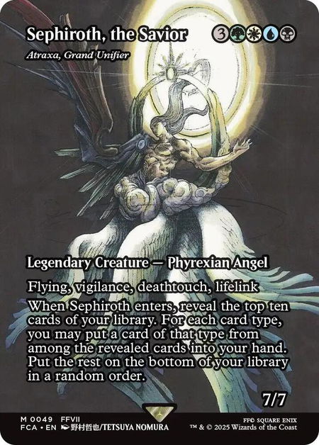 Sephiroth, the Savior - Atraxa, Grand Unifier (Showcase) - FINAL FANTASY: Through the Ages Magic: The Gathering trading card