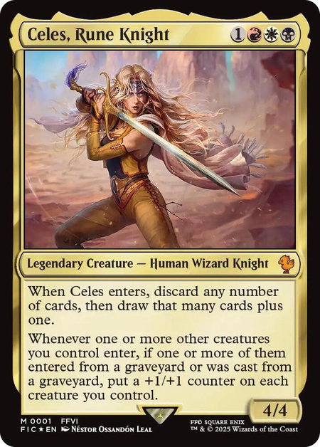 Celes, Rune Knight - Commander: FINAL FANTASY Magic: The Gathering trading card