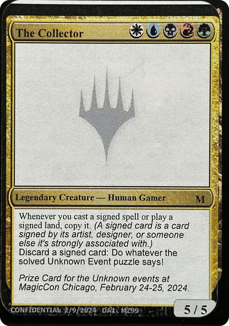 The Collector - Un-Known Event Playtest Cards Magic: The Gathering trading card