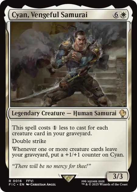 Cyan, Vengeful Samurai - Commander: FINAL FANTASY Magic: The Gathering trading card
