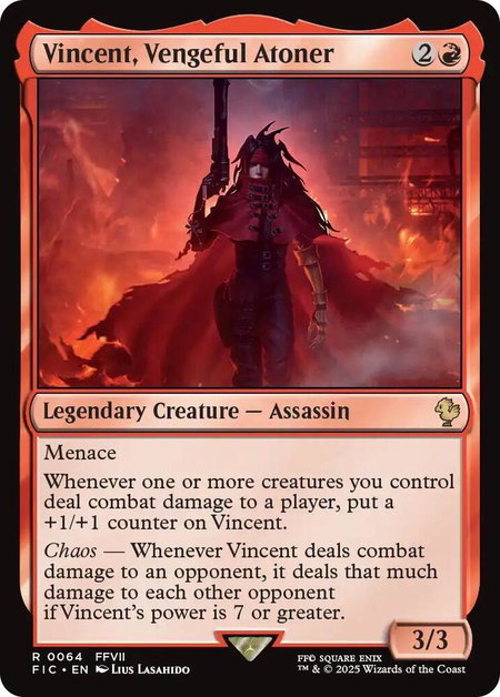 Vincent, Vengeful Atoner - Commander: FINAL FANTASY Magic: The Gathering trading card