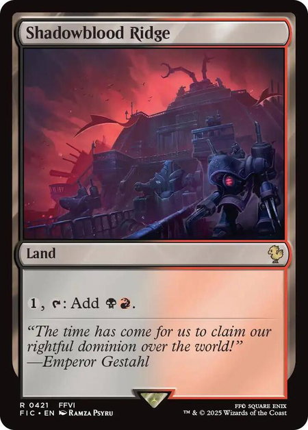 Shadowblood Ridge - Commander: FINAL FANTASY Magic: The Gathering trading card