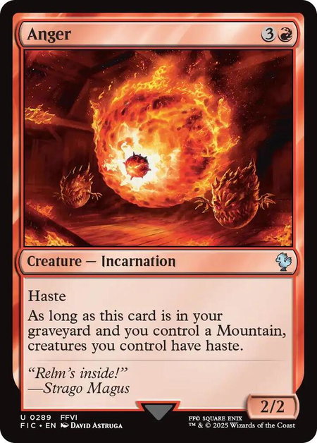 Anger - Commander: FINAL FANTASY Magic: The Gathering trading card