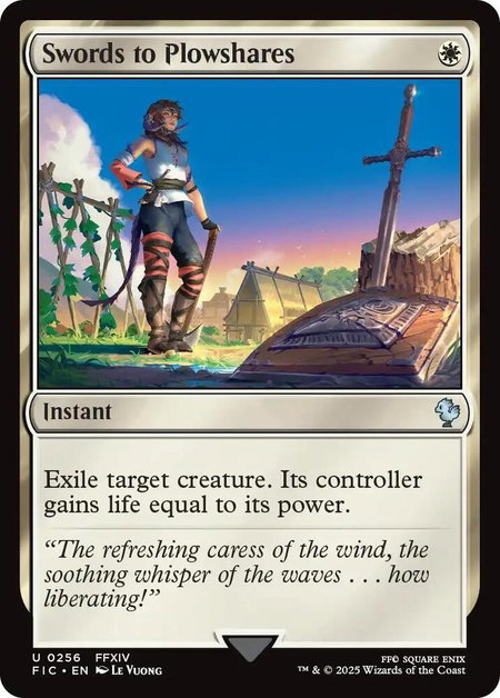 Swords to Plowshares - Commander: FINAL FANTASY Magic: The Gathering trading card