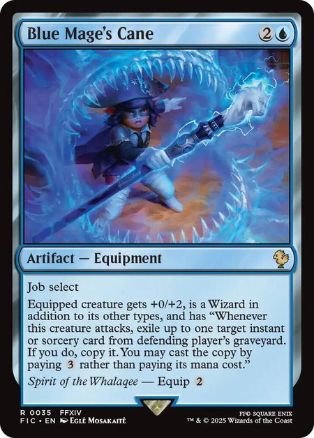 Blue Mage's Cane - Commander: FINAL FANTASY Magic: The Gathering trading card