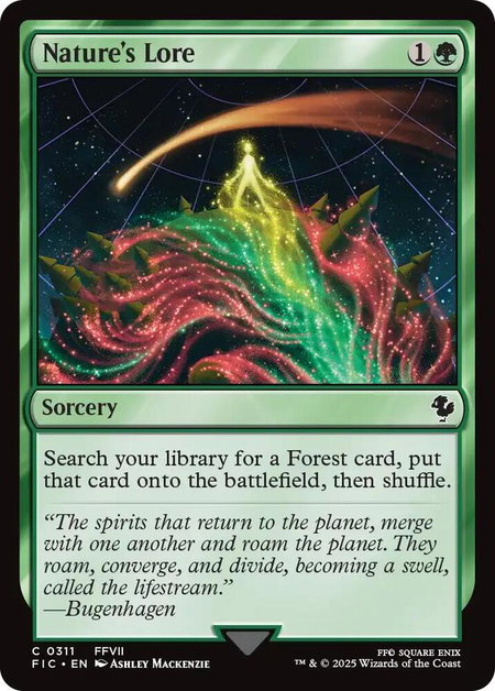 Nature's Lore - Commander: FINAL FANTASY Magic: The Gathering trading card