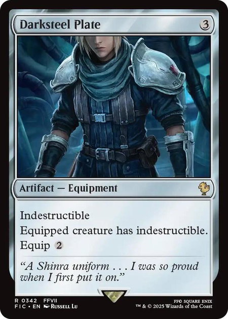 Darksteel Plate - Commander: FINAL FANTASY Magic: The Gathering trading card