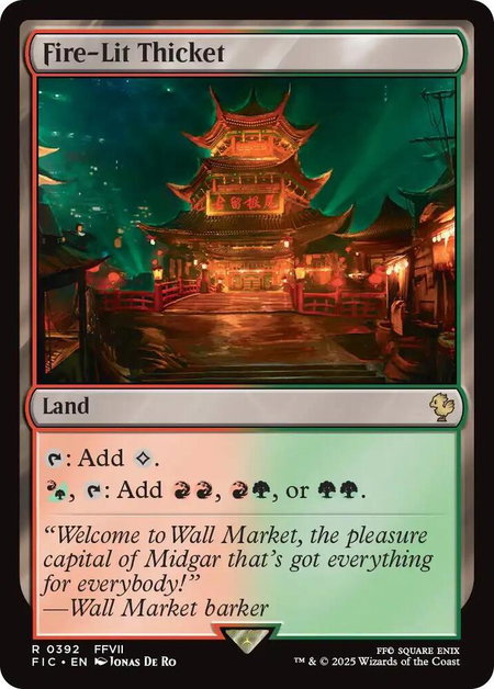 Fire-Lit Thicket - Commander: FINAL FANTASY Magic: The Gathering trading card