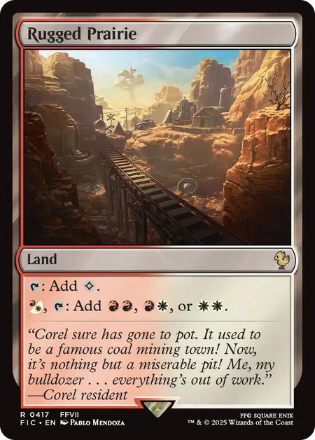 Rugged Prairie - Commander: FINAL FANTASY Magic: The Gathering trading card