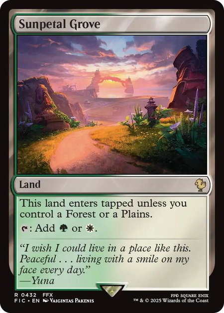 Sunpetal Grove - Commander: FINAL FANTASY Magic: The Gathering trading card
