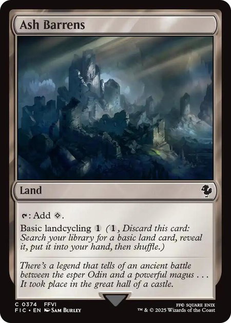 Ash Barrens - Commander: FINAL FANTASY Magic: The Gathering trading card