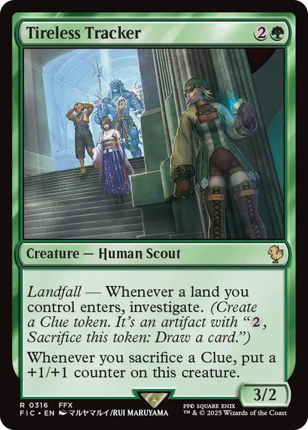 Tireless Tracker - Commander: FINAL FANTASY Magic: The Gathering trading card