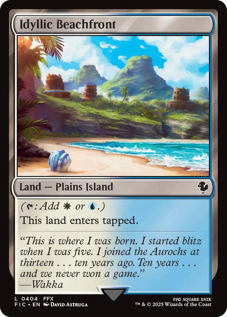Idyllic Beachfront - Commander: FINAL FANTASY Magic: The Gathering trading card