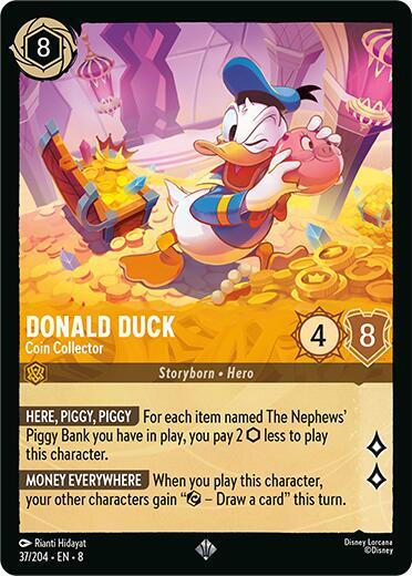 Donald Duck - Coin Collector - Reign of Jafar Disney Lorcana trading card