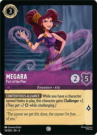 Megara - Part of the Plan - Reign of Jafar (8) #54/204 - Common Disney Lorcana Trading Card