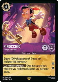 Pinocchio - Strings Attached - Reign of Jafar (8) #61/204 - Legendary Disney Lorcana Trading Card