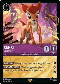 Bambi - Little Prince - Reign of Jafar (8) #63/204 - Legendary Disney Lorcana Trading Card