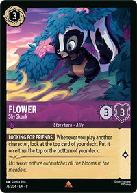 Flower - Shy Skunk - Reign of Jafar (8) #76/204 - Rare Disney Lorcana Trading Card