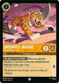 Antonio's Jaguar - Faithful Companion - Reign of Jafar (8) #31/204 - Common Disney Lorcana Trading Card