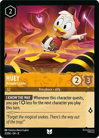 Huey - Reliable Leader - Reign of Jafar (8) #3/204 - Uncommon Disney Lorcana Trading Card