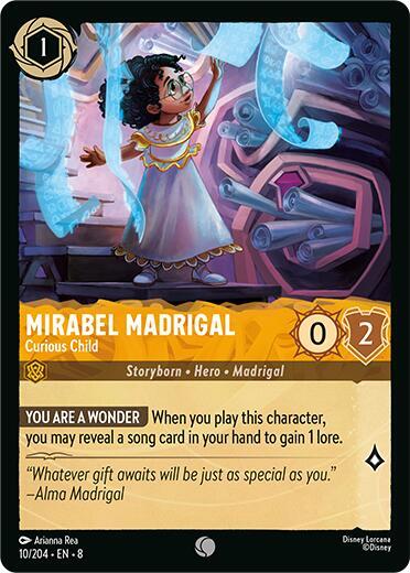 Mirabel Madrigal - Curious Child - Reign of Jafar Disney Lorcana trading card