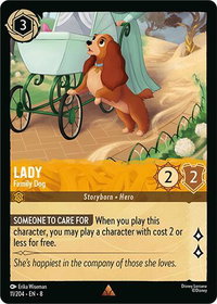 Lady - Family Dog - Reign of Jafar (8) #11/204 - Rare Disney Lorcana Trading Card