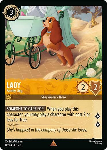 Lady - Family Dog - Reign of Jafar Disney Lorcana trading card