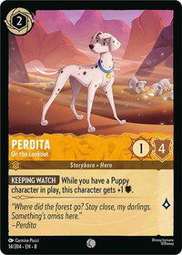 Perdita - On the Lookout - Reign of Jafar (8) #14/204 - Common Disney Lorcana Trading Card