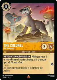 The Colonel - Old Sheepdog - Reign of Jafar (8) #17/204 - Rare Disney Lorcana Trading Card