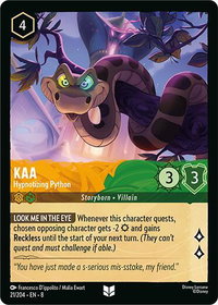 Kaa - Hypnotizing Python - Reign of Jafar (8) #21/204 - Uncommon Disney Lorcana Trading Card