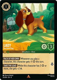 Lady - Decisive Dog - Reign of Jafar (8) #33/204 - Rare Disney Lorcana Trading Card