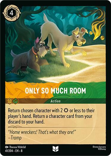 Only So Much Room - Reign of Jafar Disney Lorcana trading card