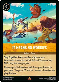 It Means No Worries - Reign of Jafar (8) #42/204 - Rare Disney Lorcana Trading Card