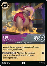 Abu - Illusory Pachyderm - Reign of Jafar (8) #50/204 - Uncommon Disney Lorcana Trading Card