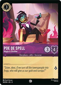 Poe De Spell - Magica's Brother - Reign of Jafar (8) #58/204 - Common Disney Lorcana Trading Card