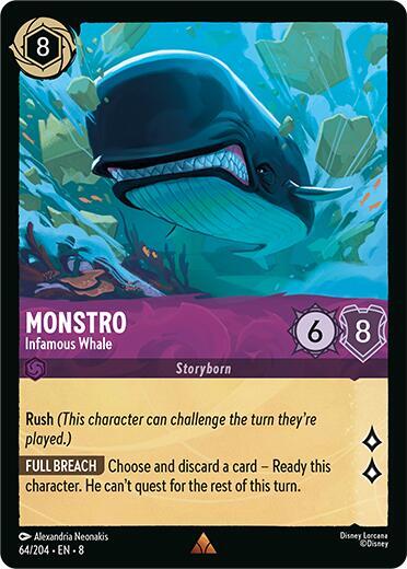 Monstro - Infamous Whale - Reign of Jafar Disney Lorcana trading card