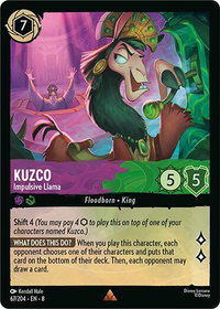 Kuzco - Impulsive Llama - Reign of Jafar (8) #67/204 - Rare Disney Lorcana Trading Card