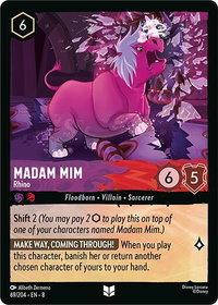 Madam Mim - Rhino - Reign of Jafar (8) #69/204 - Uncommon Disney Lorcana Trading Card