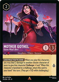 Mother Gothel - Knows What's Best - Reign of Jafar (8) #70/204 - Rare Disney Lorcana Trading Card