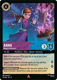 Anna - Magical Mission - Reign of Jafar (8) #72/204 - Rare Disney Lorcana Trading Card