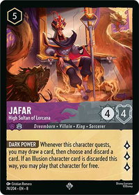 Jafar - High Sultan of Lorcana - Reign of Jafar (8) #74/204 - Super Rare Disney Lorcana Trading Card