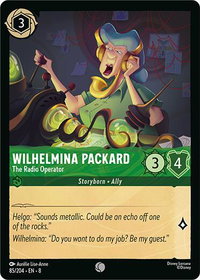 Wilhelmina Packard - The Radio Operator - Reign of Jafar (8) #85/204 - Common Disney Lorcana Trading Card