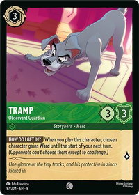 Tramp - Observant Guardian - Reign of Jafar (8) #87/204 - Common Disney Lorcana Trading Card