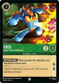 Fred - Major Science Enthusiast - Reign of Jafar (8) #92/204 - Common Disney Lorcana Trading Card