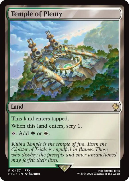 Temple of Plenty - Commander: FINAL FANTASY Magic: The Gathering trading card