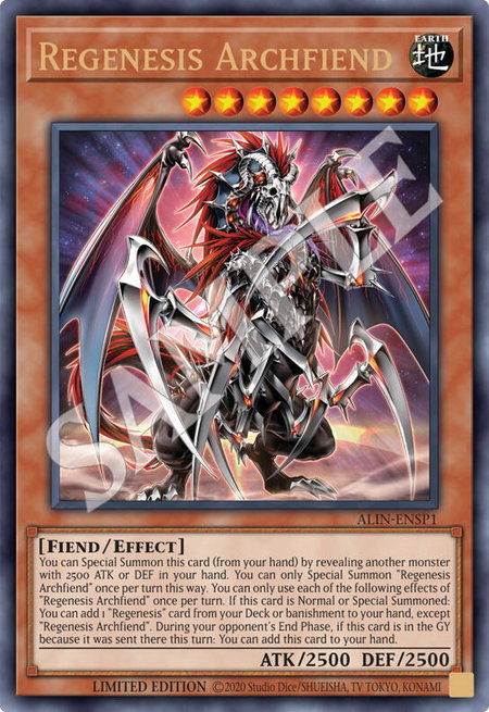 Regenesis Archfiend (ALIN-ENSP1) trading card from Alliance Insight Regenesis Archfiend (ALIN-ENSP1) - Alliance Insight YuGiOh trading card